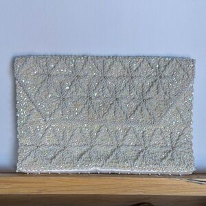 Walborg Cream Beaded Clutch
